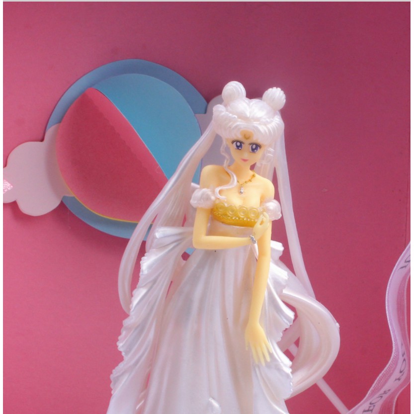 Đồ Chơi Mô Hình-Mô Hình Nhân Vật Thủ Thủ Mặt Trăng cầm hoa PVC cao 14.5cm