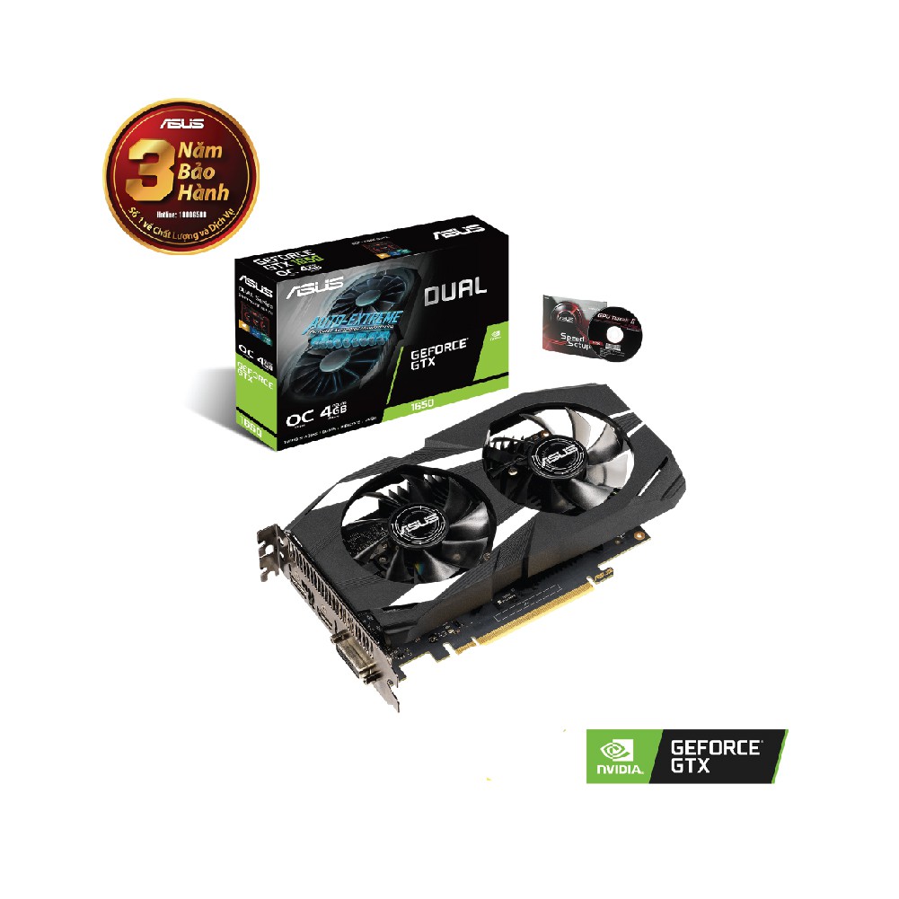 Card màn hình ASUS Dual GeForce® GTX 1650 4GB GDDR5