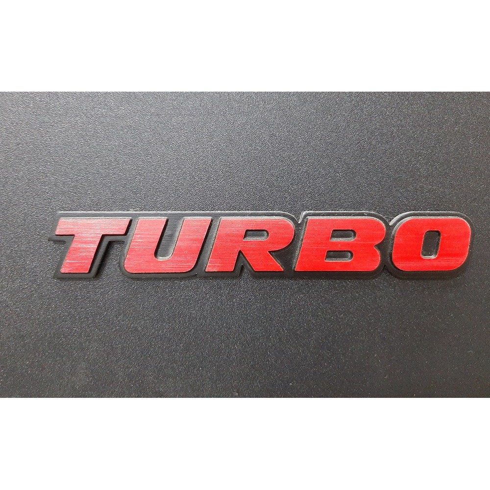 Decal chữ nổi Turbo trang trí xe ô tô