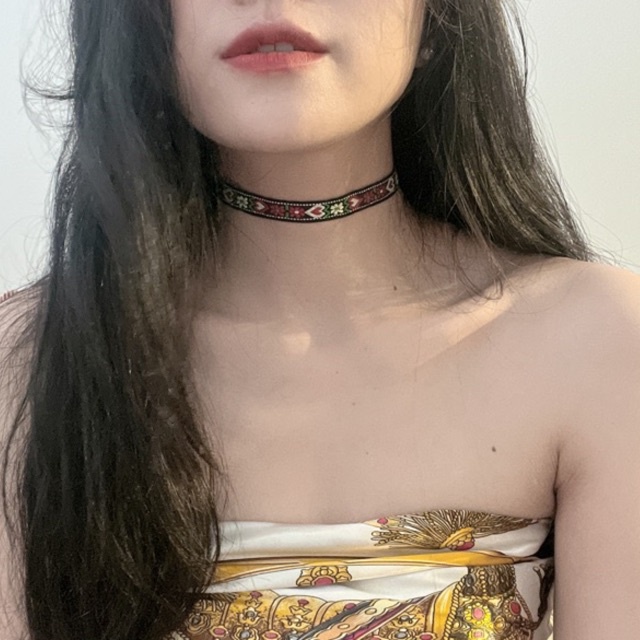 Choker boho - choker thêu hoạ tiết thổ cẩm