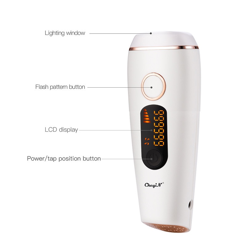 Máy triệt lông CKEYIN MT064 IPL Laser 5 cấp độ với hệ thống hiển thị LCD cho cả nam và nữ