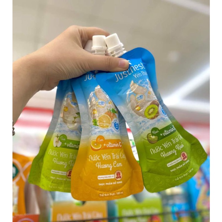 10 túi yến jusnet có nắp 160ml  date 8.2024