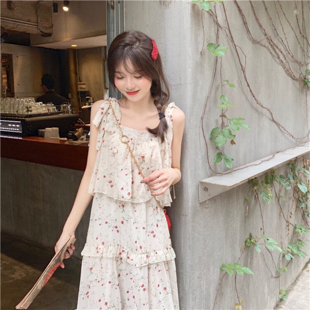Đầm hai dây ullzzang
