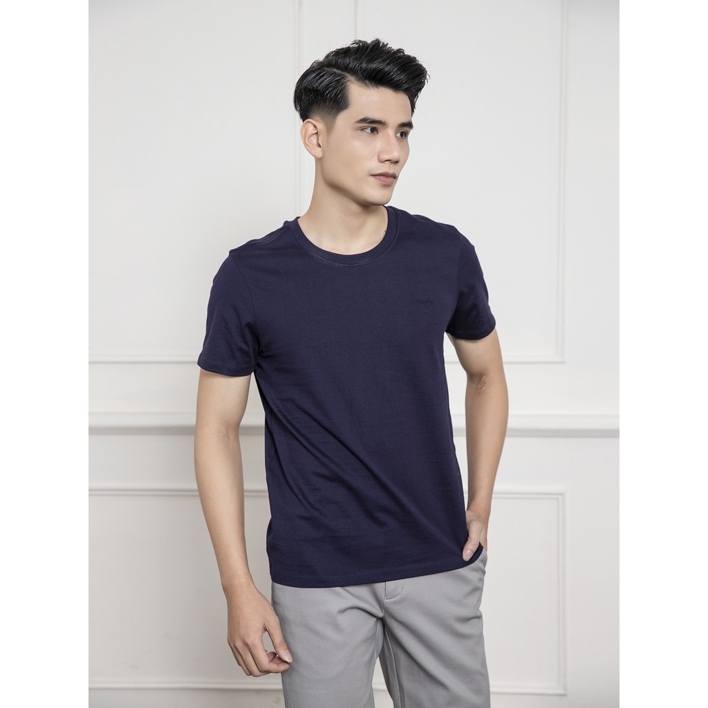 Áo thun nam ngắn tay ARISTINO ATS018S1 dáng suông nhẹ reguler fit chất liệu cotton cao cấp