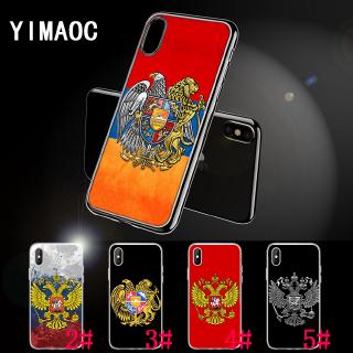 Ốp Điện Thoại TPU Mềm Trong Suốt Hình Cờ Nga Cho iPhone XS Max XR X 11 Pro 7 8 6 6S Plus 13C