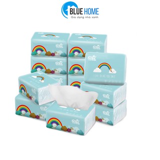 Giấy Ăn Cầu Vồng 3 Lớp Chiết Xuất Từu Bột Trúc Chuẩn Xinmier Siêu Dai Mềm 1 Gói