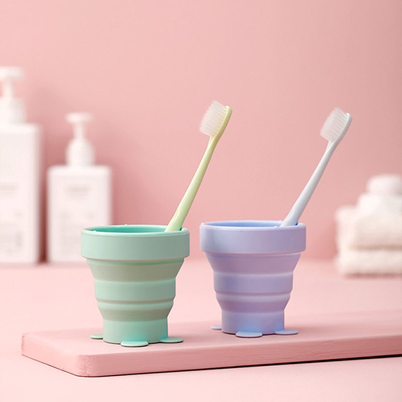 Cốc Uống Nước Gấp Gọn Bằng Silicone Chống Rơi Vỡ Tiện Dụng Mang Theo Du Lịch