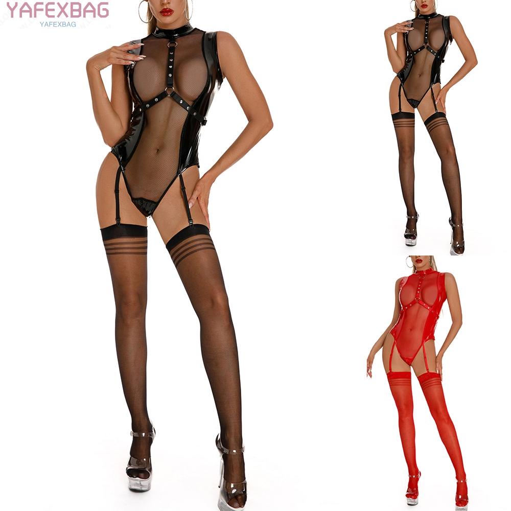 Jumpsuit Bathing Bikini Clothing Underwear Clubwear Wet Look Dancewear