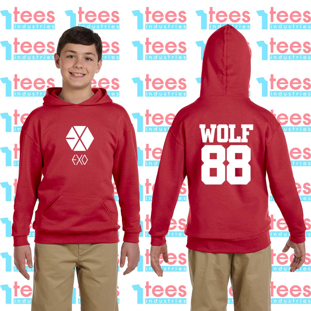 Áo Khoác Hoodie In Hình Exo Wolf 88 Thời Trang Cho Bé