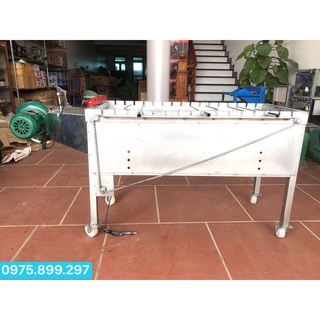 Máy nướng thịt, chả, gà, vịt quay tự động 15 xiên CÓ QUẠT- Bếp nướng than hoa, tặng kèm 15 xiên đơn và 3 xiên 3 inox