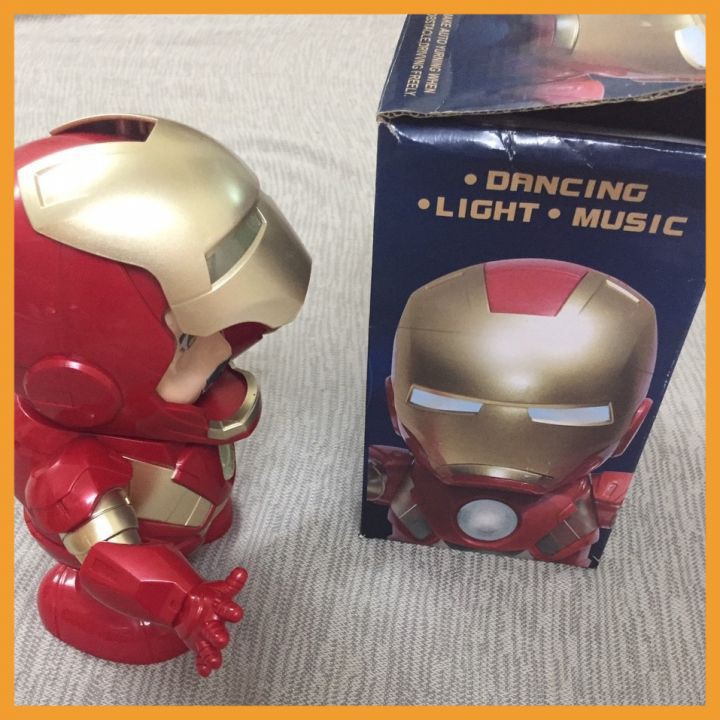 [Mã LIFE0503TOYS giảm 10% đơn 0Đ] Đồ chơi robot Iron Man dance hero nhảy múa vui nhộn có nhạc và đèn cho bé