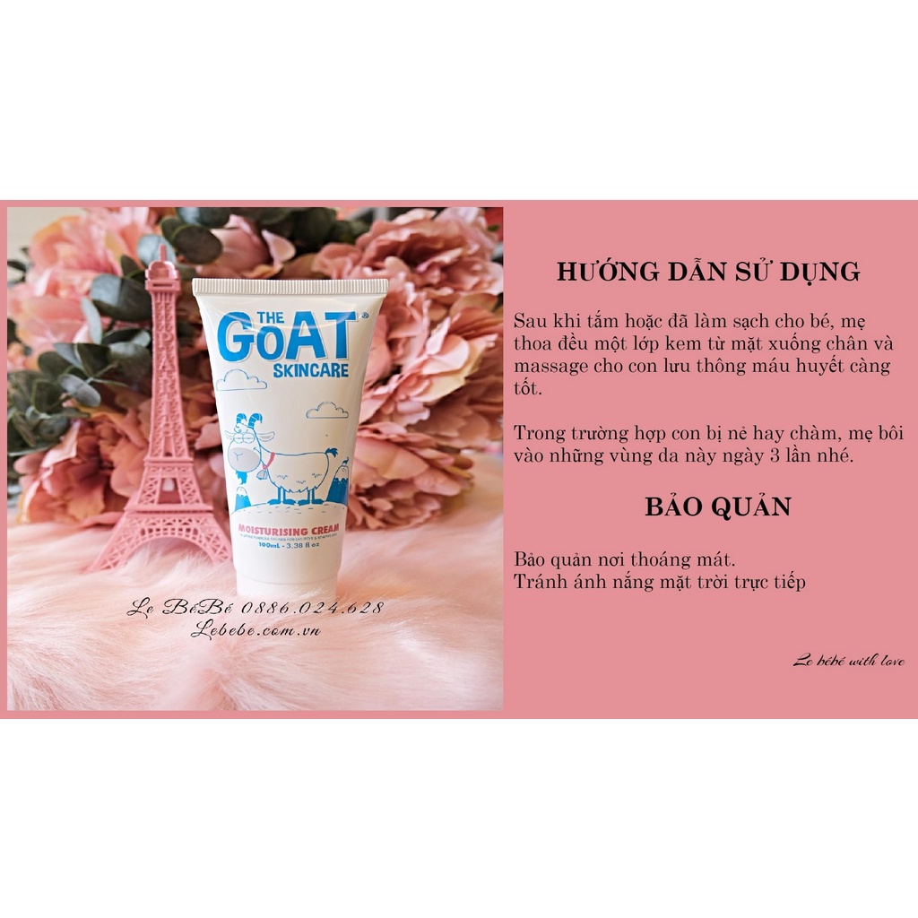 Kem dưỡng ẩm chống nẻ chàm sữa dê Úc - The goat skincare 100ml