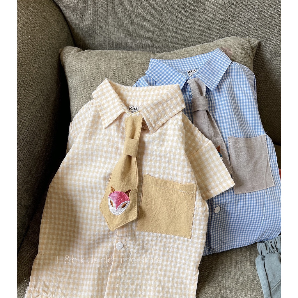 Sét áo kẻ đũi mềm quần đũi xước mềm đẹp Kèm cà vạt thêu