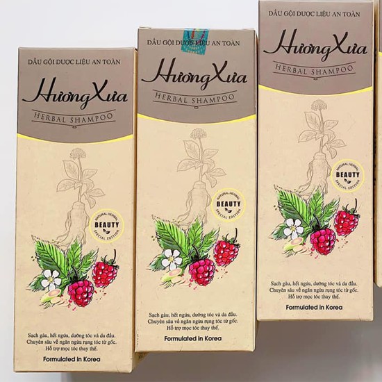 DẦU GỘI DƯỢC LIỆU AN TOÀN TINH DẦU BƯỞI - NHÂN SÂM HƯƠNG XƯA CHAI 225ML