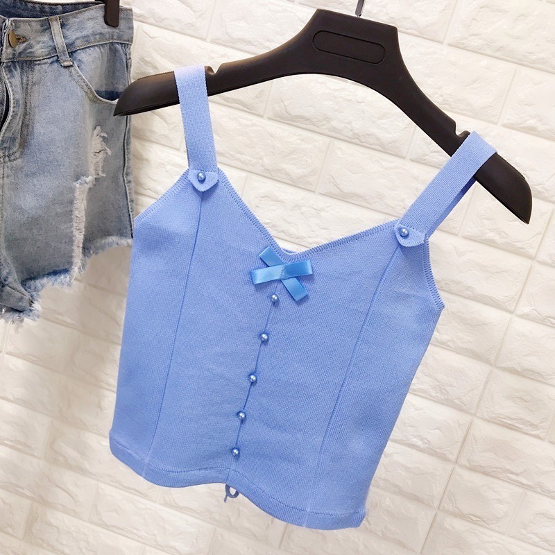 Áo tank top không tay cổ chữ V | BigBuy360 - bigbuy360.vn