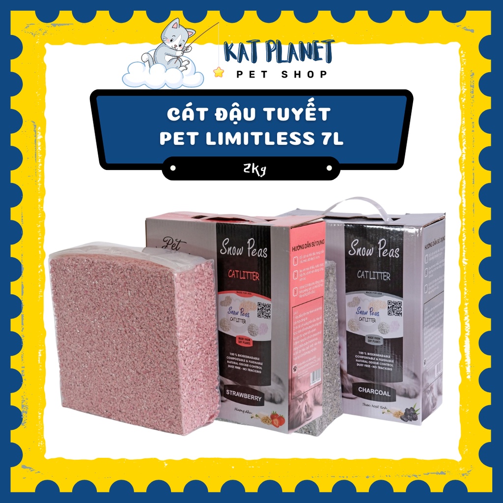 Cát đậu nành cho mèo Pet Litmitless 7L, Cát đậu phụ chiết xuất từ bã đậu tuyết, Cát đậu tuyết khử mùi hội hiệu quả