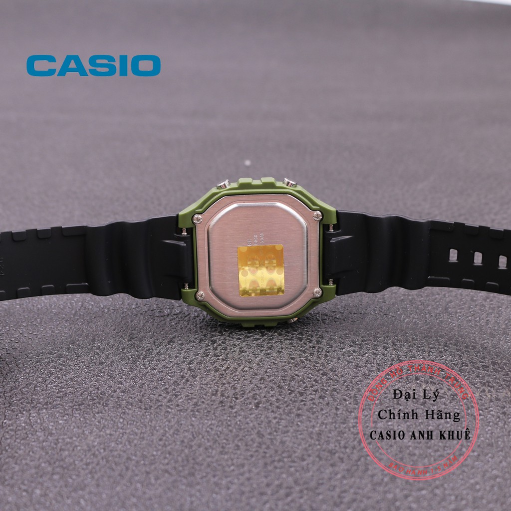 Đồng hồ điện tử nam Casio W-218H-3AVDF dây nhựa