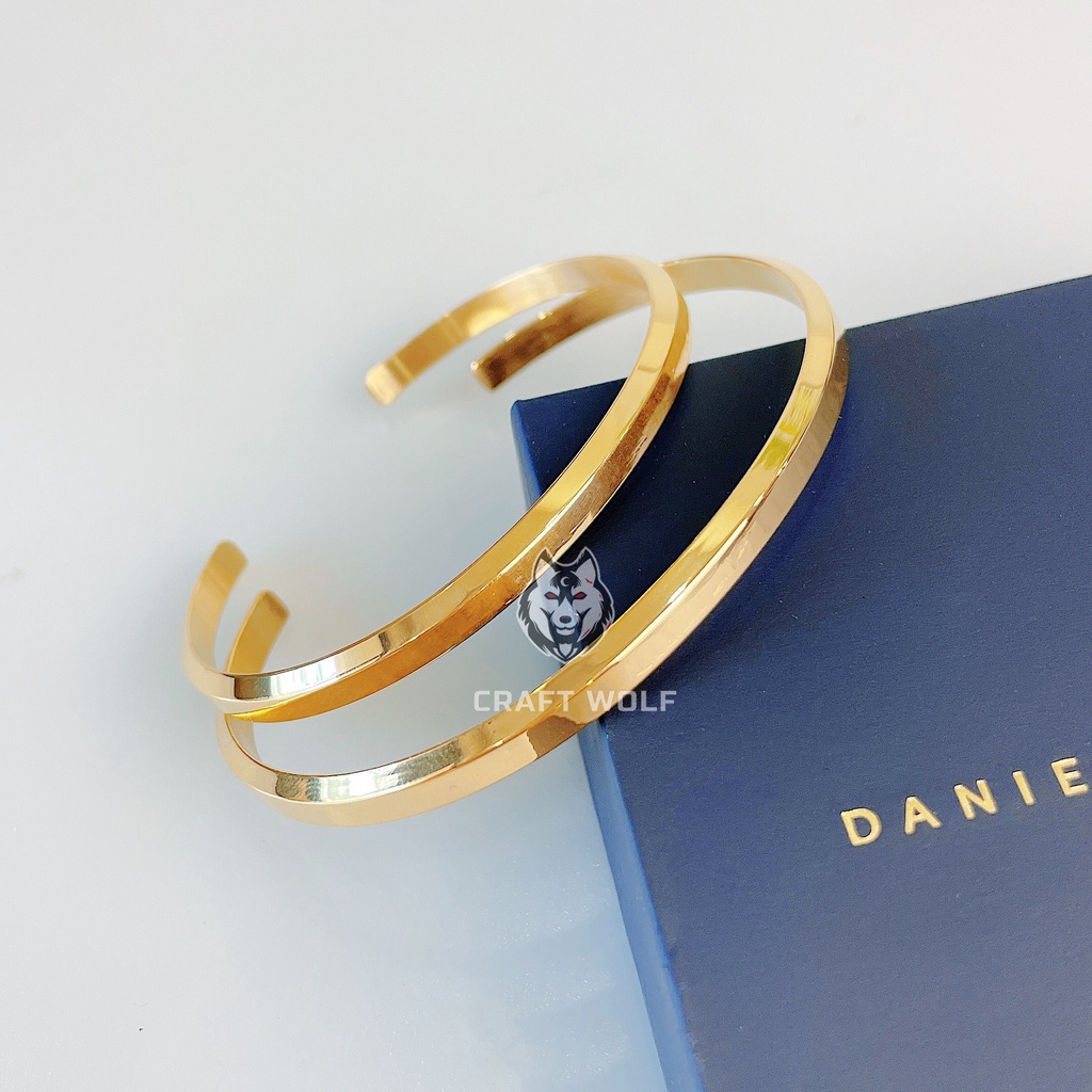 Vòng tay Cuff DW Ver 1- Lắc tay titan không gỉ -Khắc Tên Theo Yêu Cầu | BigBuy360 - bigbuy360.vn