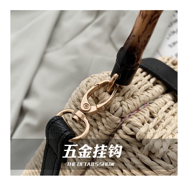 Túi Đeo Chéo JASMIN NOIR Bằng Rơm Phong Cách Cổ Điển Đơn Giản Cho Nữ