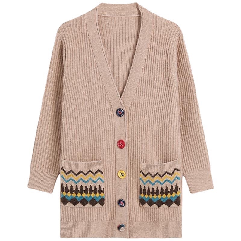 Áo len trung niên _ áo khoác len nữ trung niên tặng bà tặng mẹ