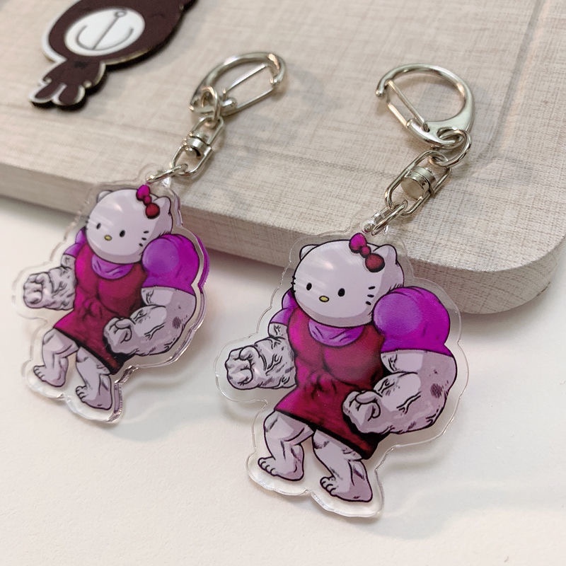 Móc Khóa Hình Cơ Bắp Mèo KITTY Dễ Thương