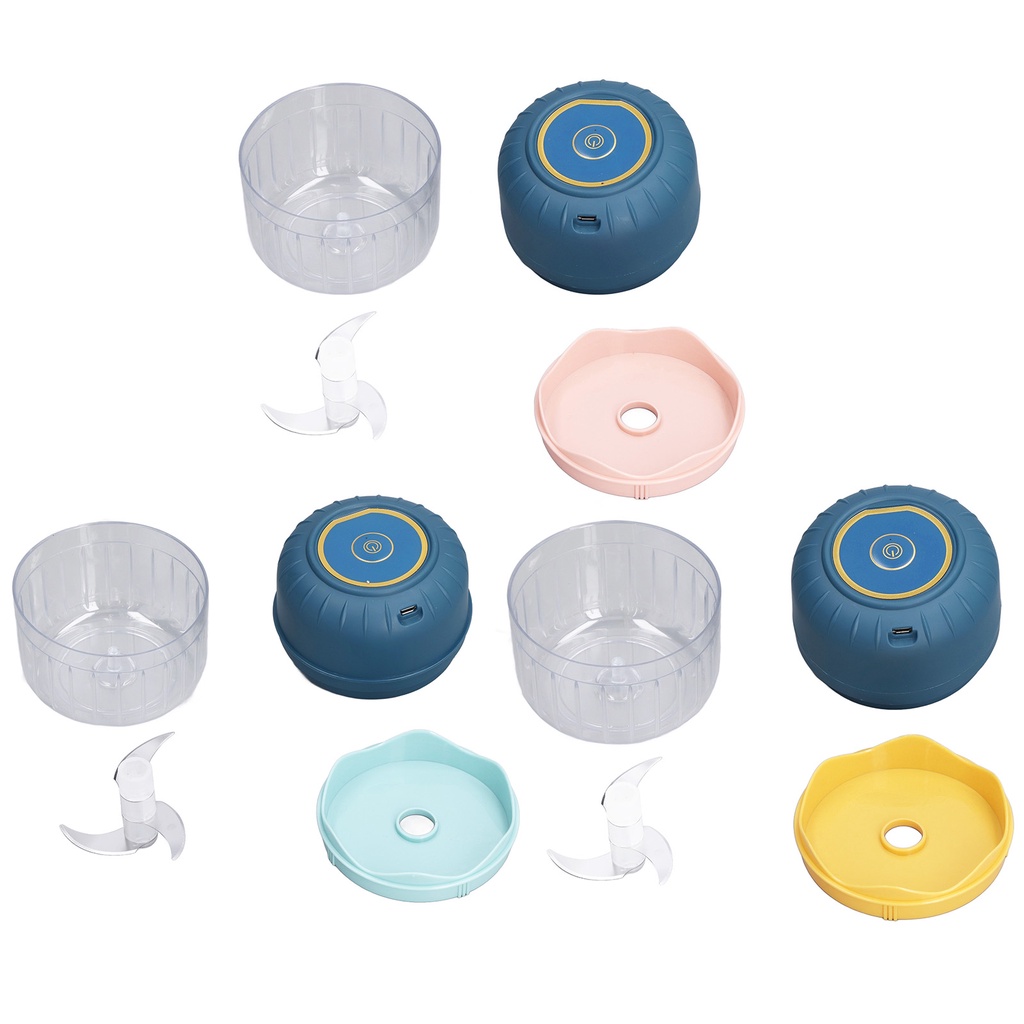 🍓Oxygen072  Máy xay tỏi ớt cầm tay mini 250ML 3 Lưỡi dao Mini không dây chống nước Sạc điện chế biến thức ăn cho trẻ em