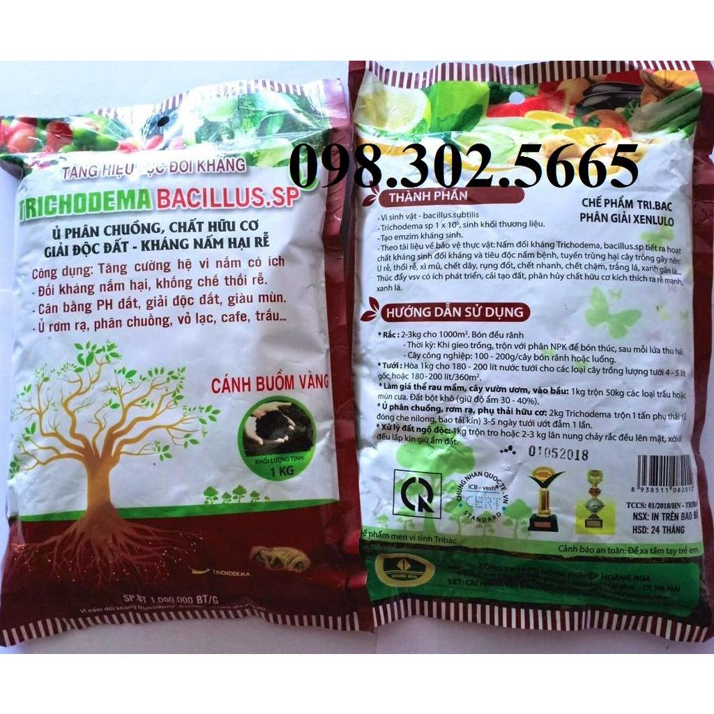 [Rẻ vô địch] NẤM ĐỐI KHÁNG TRICHODERMA-BACILLUS.SP GÓI 1KG chất lượng.