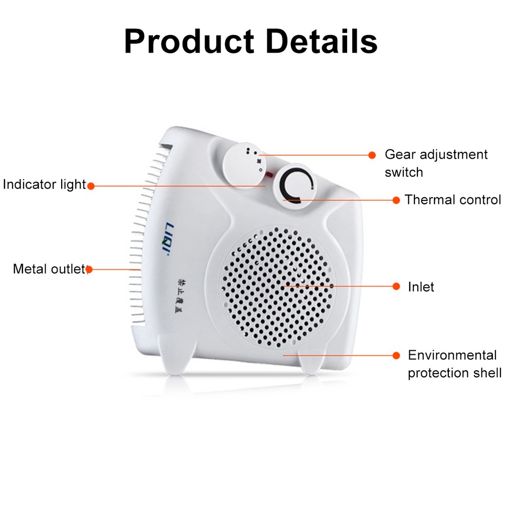 Quạt Điện Làm Ấm Không Khí 2000w Để Bàn