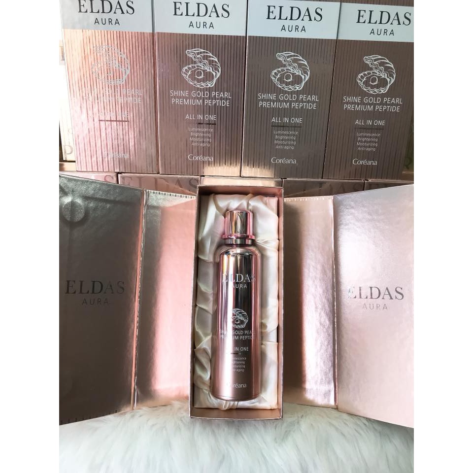 TINH CHẤT SERUM ELDAS AURA Shine Gold Pearl Premium Peptide (100ml/1chai)