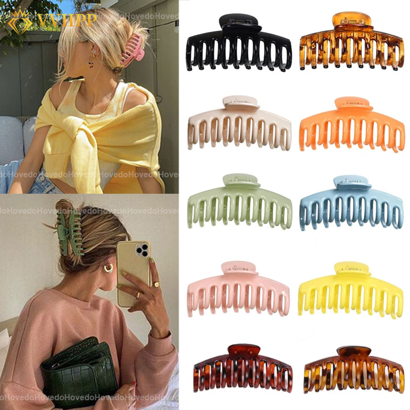 Kẹp tóc trong suốt thiết kế đơn giản sành điệu cho nữ