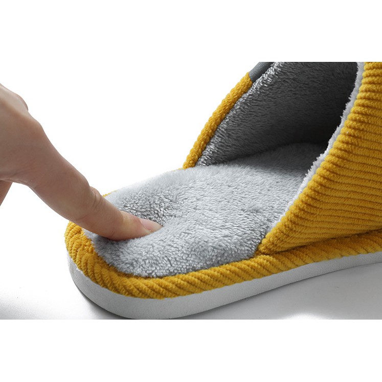 Dép Bông Đi Trong Nhà Cho Nam Nữ Đế Dép Chống Trơn Cao Cấp NineRed - D37