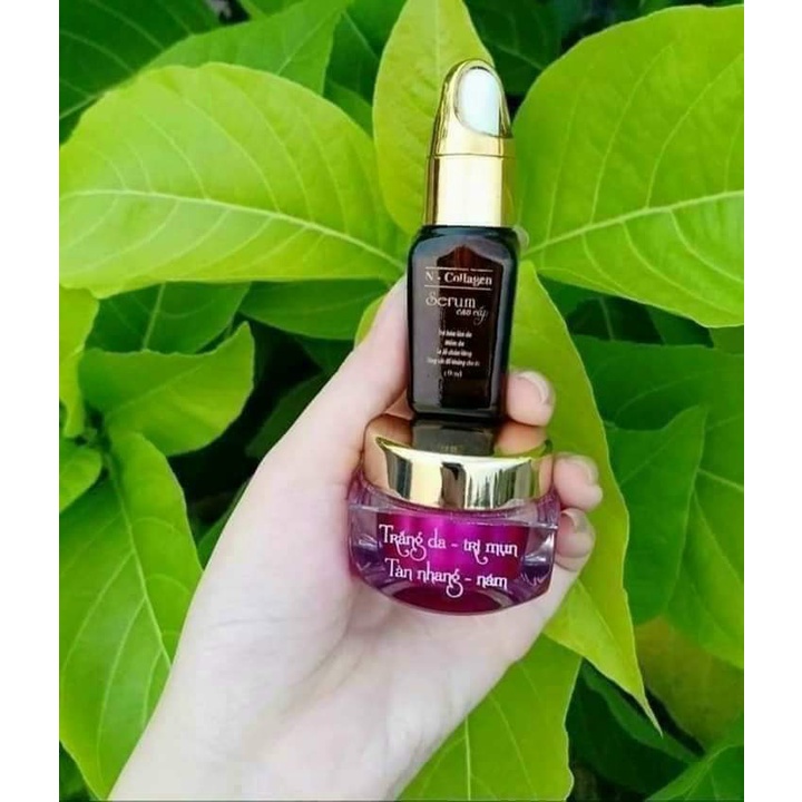 Kem Face tím và Serum Cao Cấp N Collagen