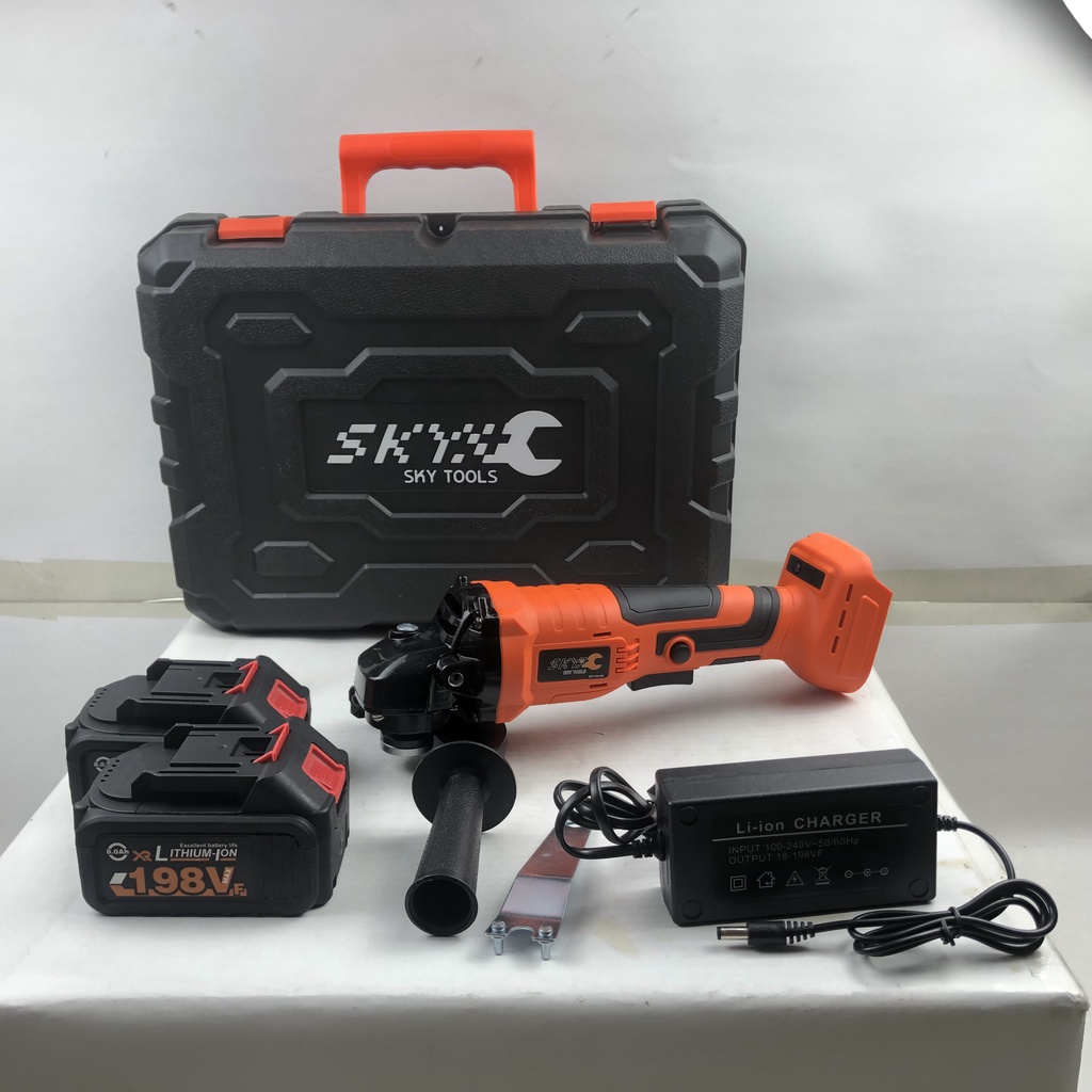 Máy mài pin 99100,Máy chà pin,Máy cắt pin Sky 198v không chổi than bảo hành chất lượng tặng đủ phụ kiện, bảo hành đầy đủ