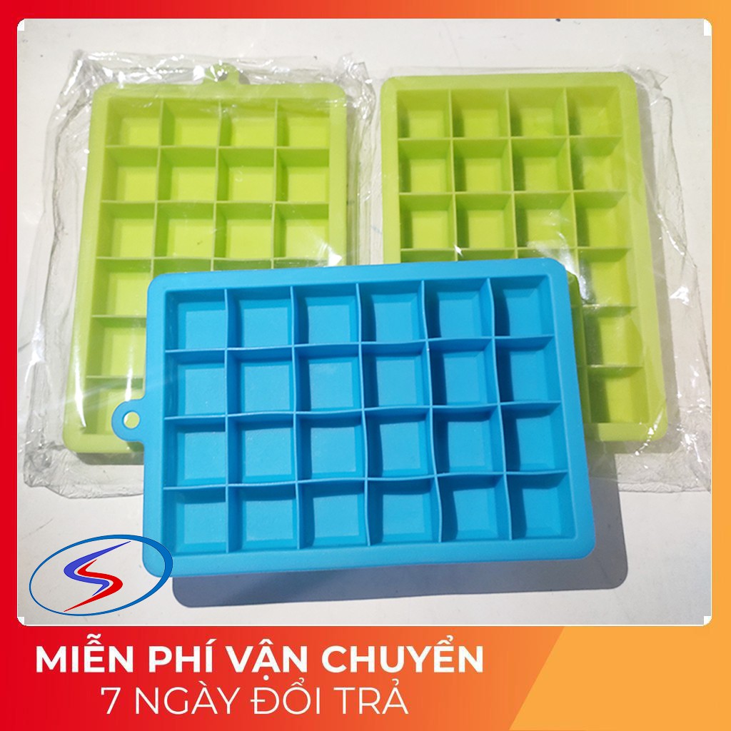 Khay làm đá silicone 24 ngăn [NHẬP: " QUANG5000 " GIẢM 5K/ ĐƠN 100K] khay đá silicon độ bền cao.