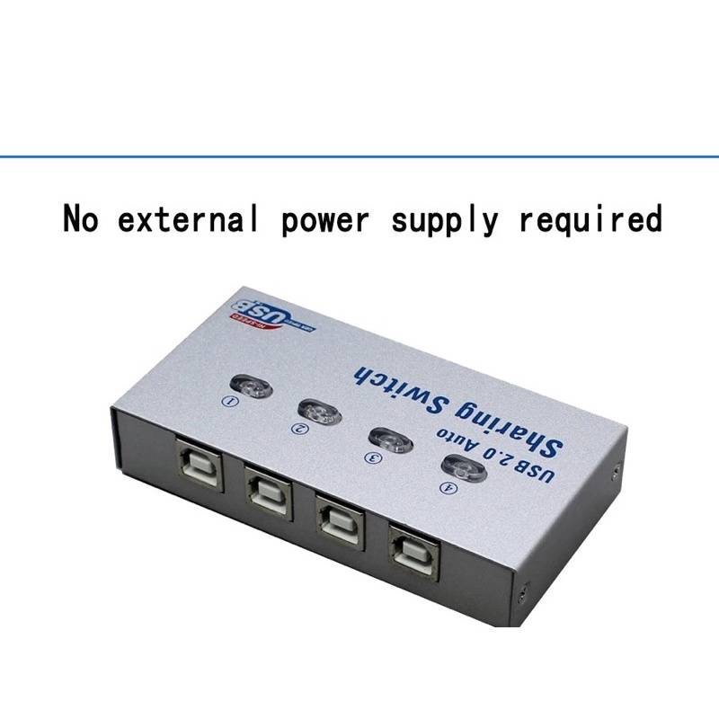 Công tắc chia sẻ tự động USB 2.0 Hub 2 cổng 4 cổng cho máy in PC (Sản phẩm không có cáp)