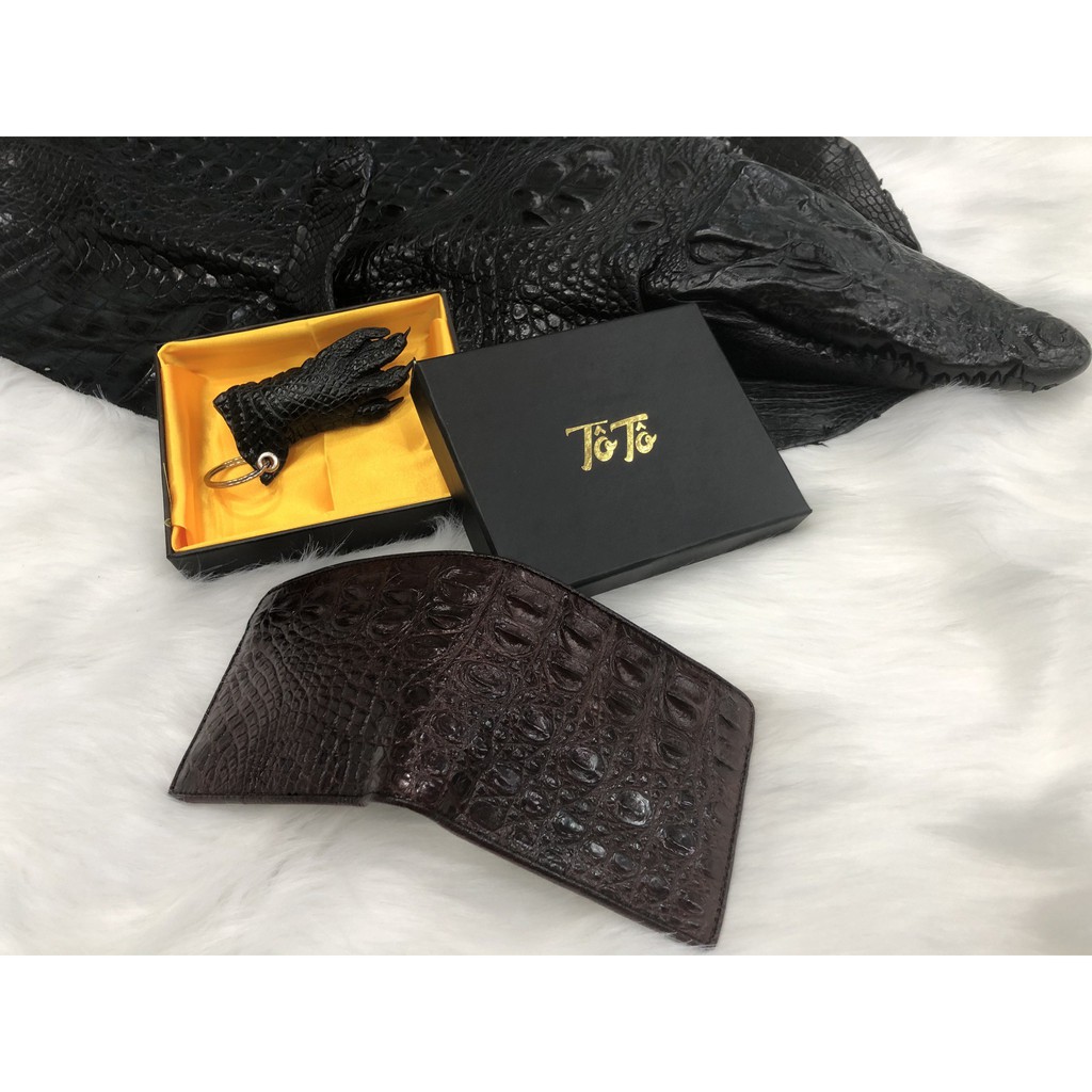 Ví Nam Da Cá Sấu Thật 100% Bảo Hành 2 năm