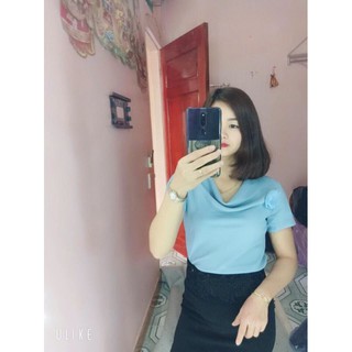 Áo lụa cổ đổ kèm tag hoa hàng cao cấp