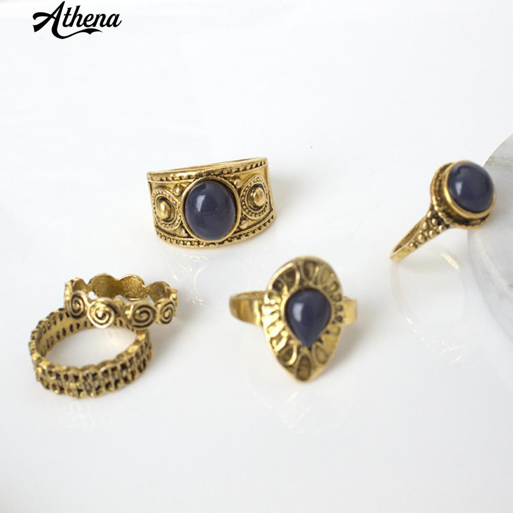 5 Nhẫn Khớp Ngón Tay Phong Cách Bohemian Thời Trang Cho Nữ