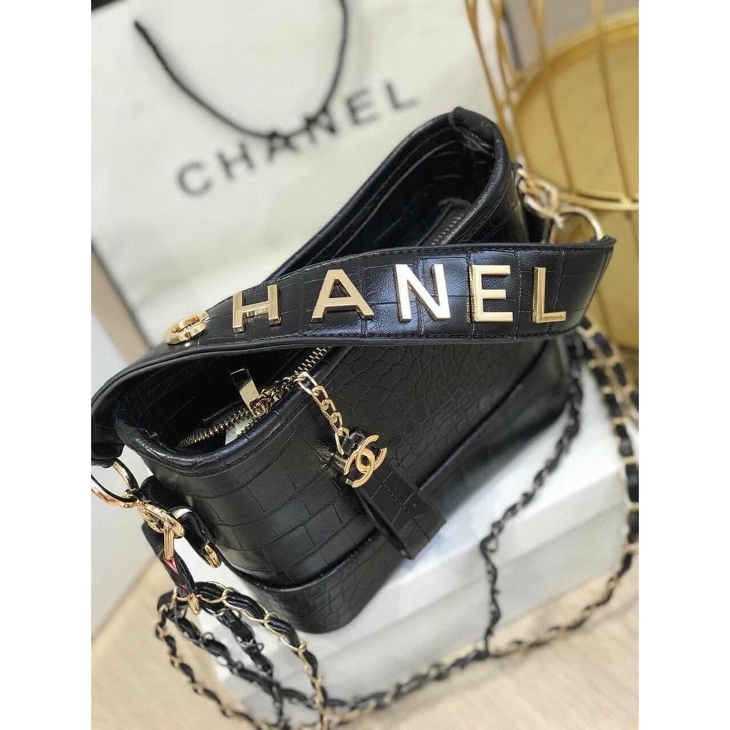 Túi xách Boho đen vân style - Túi đéo chéo nữ thời trang hàng quảng châu đẹp DC.Fashion