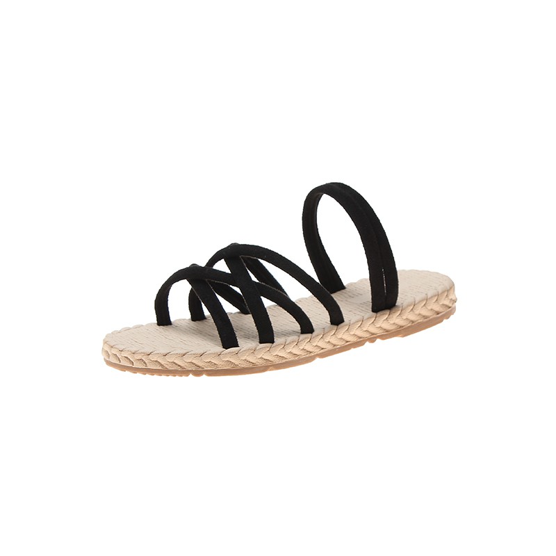 Sandal Nữ ulzzang Dây Đan Chéo Giả Cói Siêu Xinh MBS361 - Mery Shoes