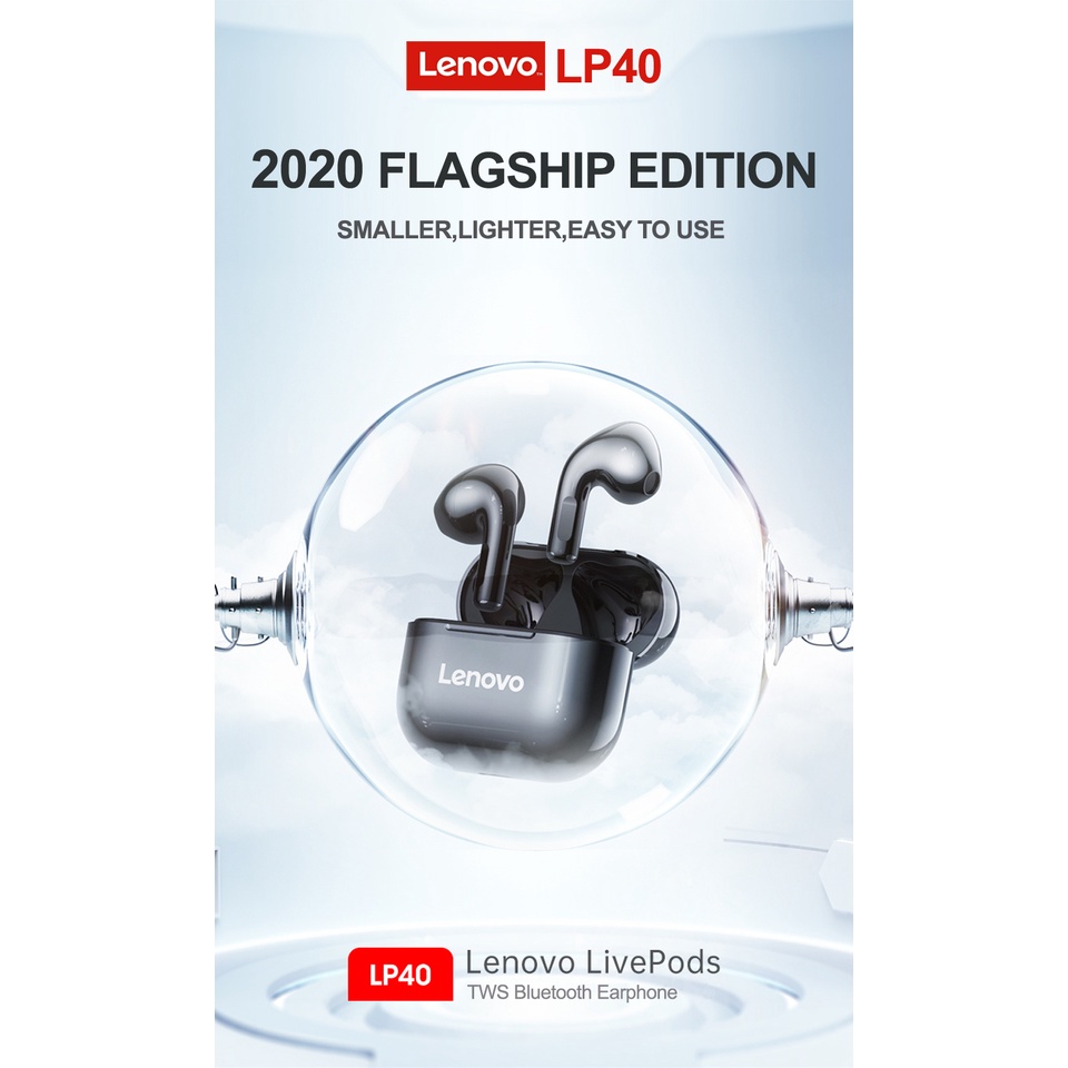 LENOVO Tai Nghe Không Dây Bluetooth 5.0 Giảm Tiếng Ồn LP40 TWS