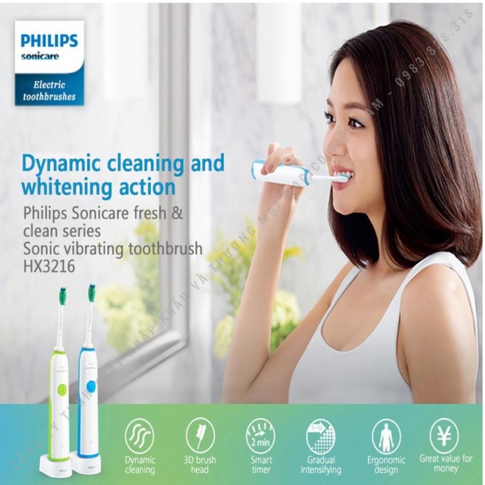 Bàn chải đánh răng điện thương hiệu cao cấp Philips HX3216/01 - BH 24 Tháng - vo2_store