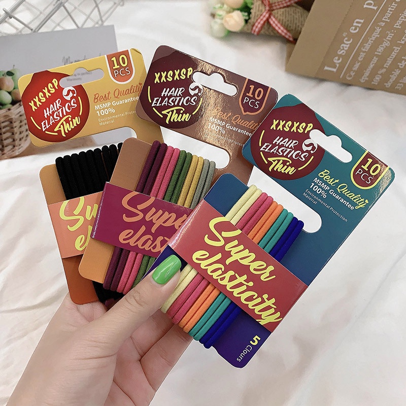 Màu mới! Dây Buộc Tóc Co Giãn Màu Sắc Ngọt Ngào Đơn Giản Phong Cách Hàn Quốc Cho Nữ