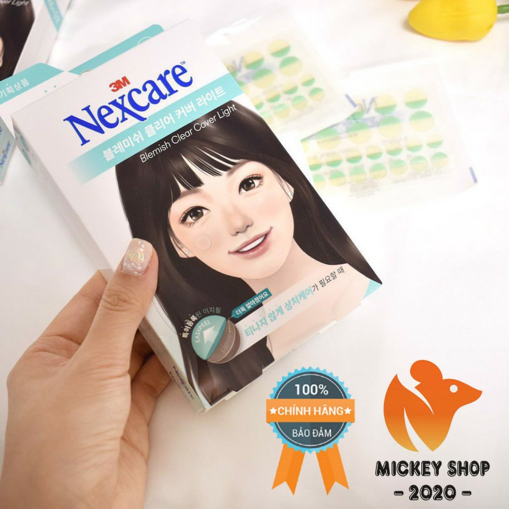 [ HỮU ÍCH ] Miếng Dán Mụn Mờ Thâm Tháo Dễ Dàng BCC Light 3M Nexcare [32 Phim] - Hàng Chính Hãng