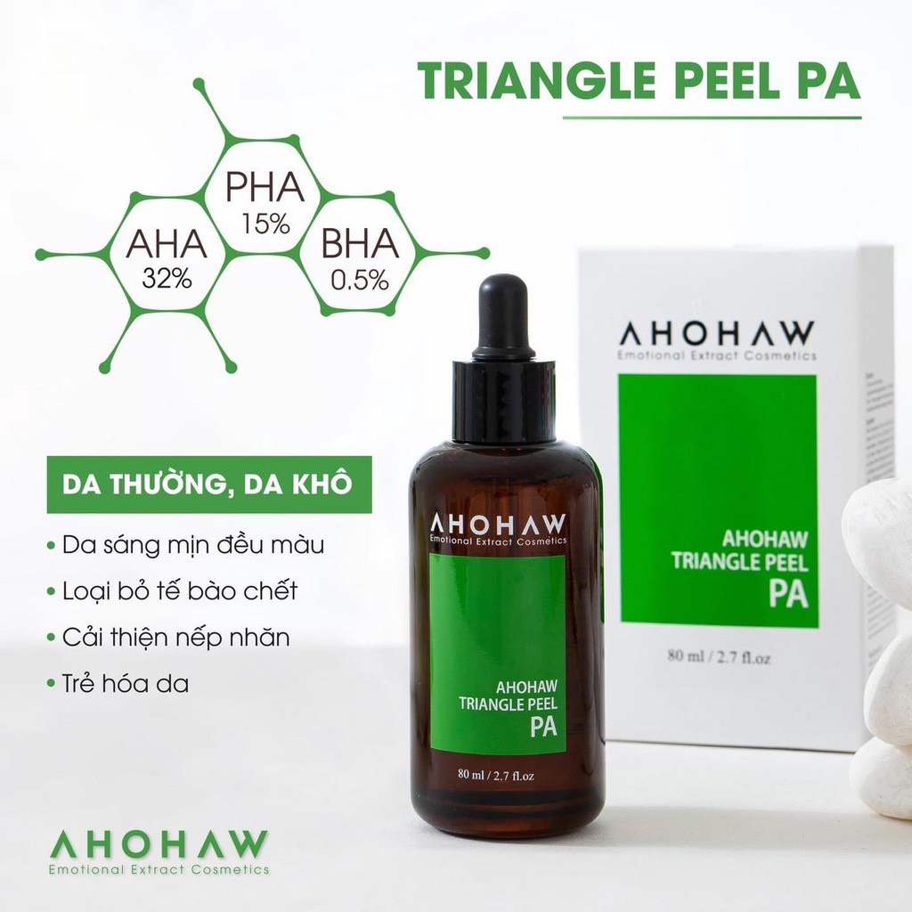 10 ml Tinh chất peel da Ahohaw Triangel Peel PA PB cho da khô, dầu mụn