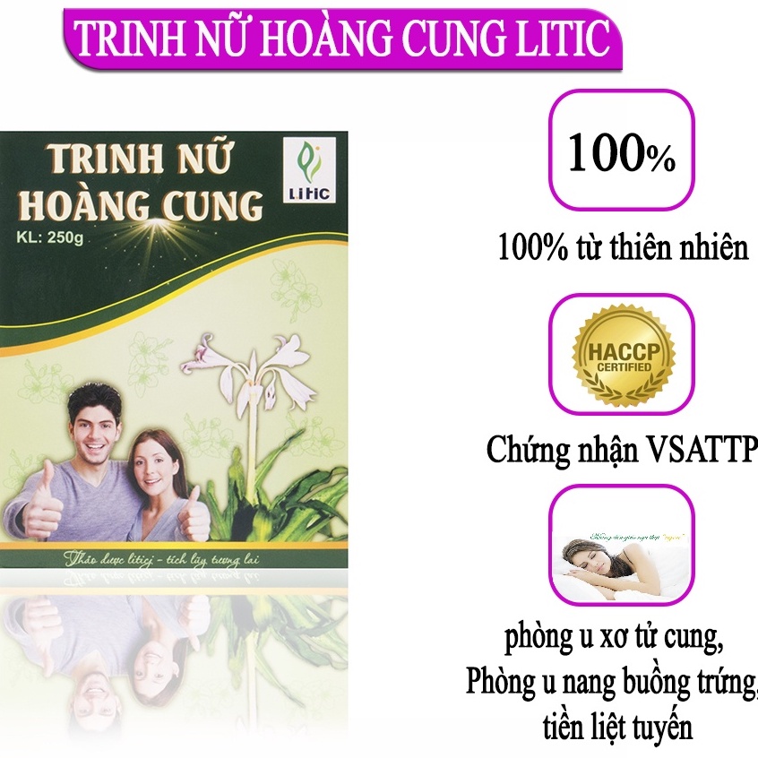 Trinh Nữ Hoàng Cung LITIC 250g cải thiện tình trạng U xơ tử cung chứng phụ khoa tiền liệt tuyến