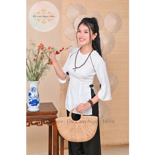 Bà Ba Trắng, Đỏ Chất Vải Lụa Tầm Không Lộ, dày đẹp,thấm hút tốt