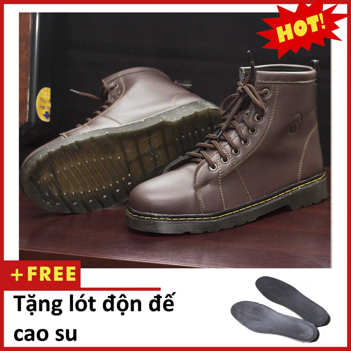 Giày Da Nam AROTI Boot Cổ Cao Chất Đẹp Cao Cấp,Đế Khâu Chắc Chắn Form Mạnh Mẽ,Cực Nam Tính Màu Nâu- Đủ size  M89-N(DD)