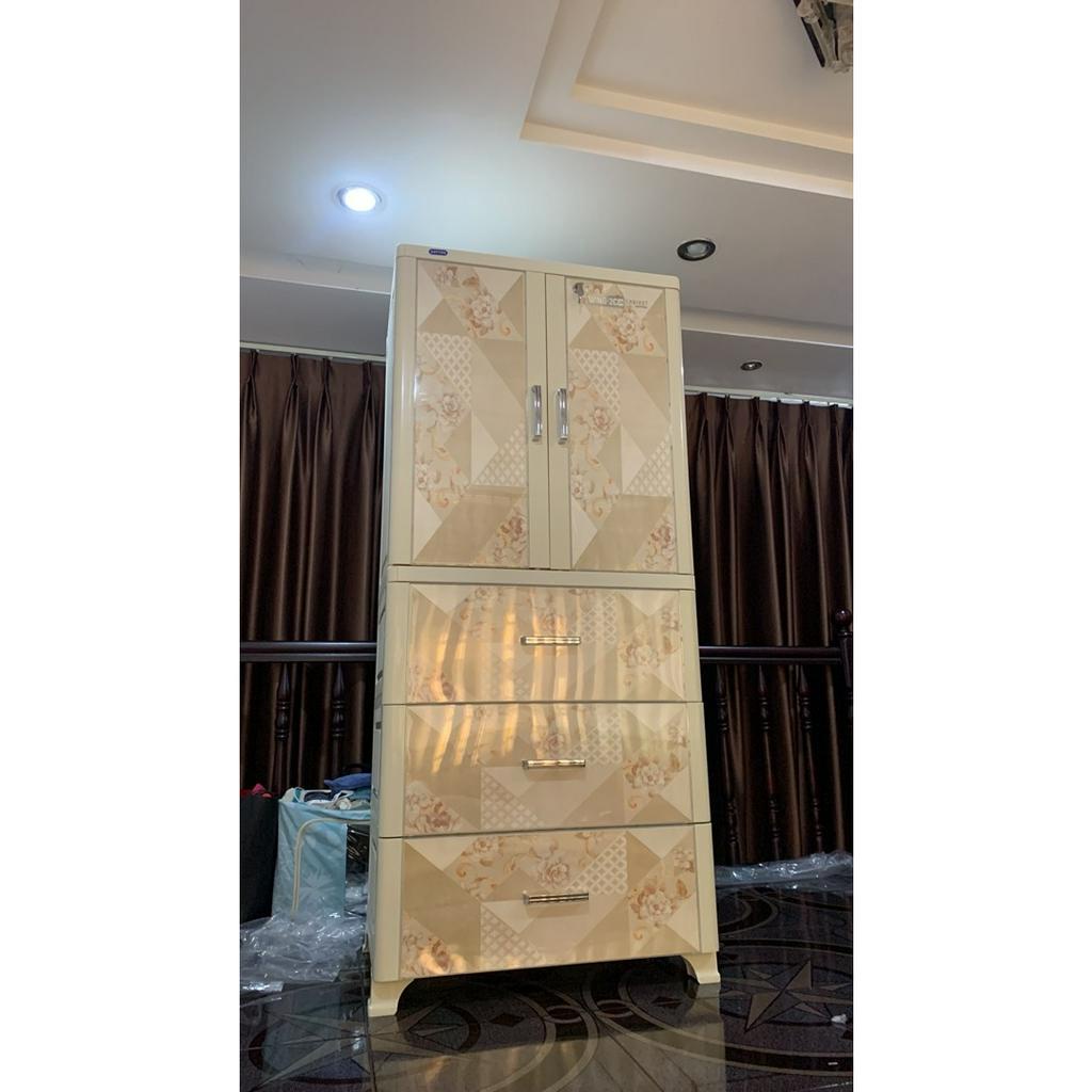 💝Duy Tân Gia Dụng💝 Tủ nhựa duy tân Wing 2C-3N Hồng Bóng Bay