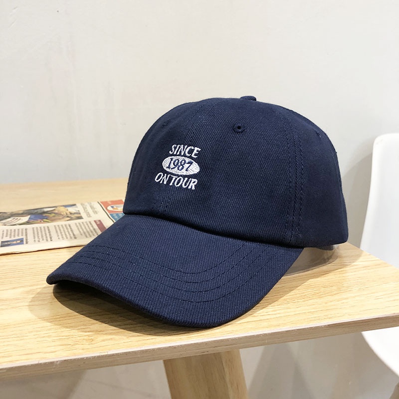 Mũ Lưỡi Trai Màu Xanh Navy Phong Cách Hàn Quốc Thời Trang Xuân Hè Cho Nữ